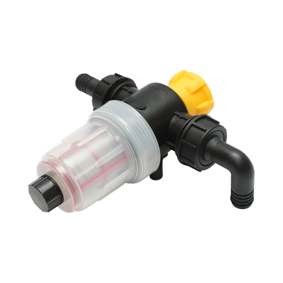 Filtru erbicidator transparent cu sita si valva autocuratare, racord 25mm